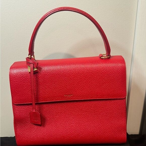 Saint Laurent Red Calfskin Moujik Top Handle Bag - Picture 1 of 13